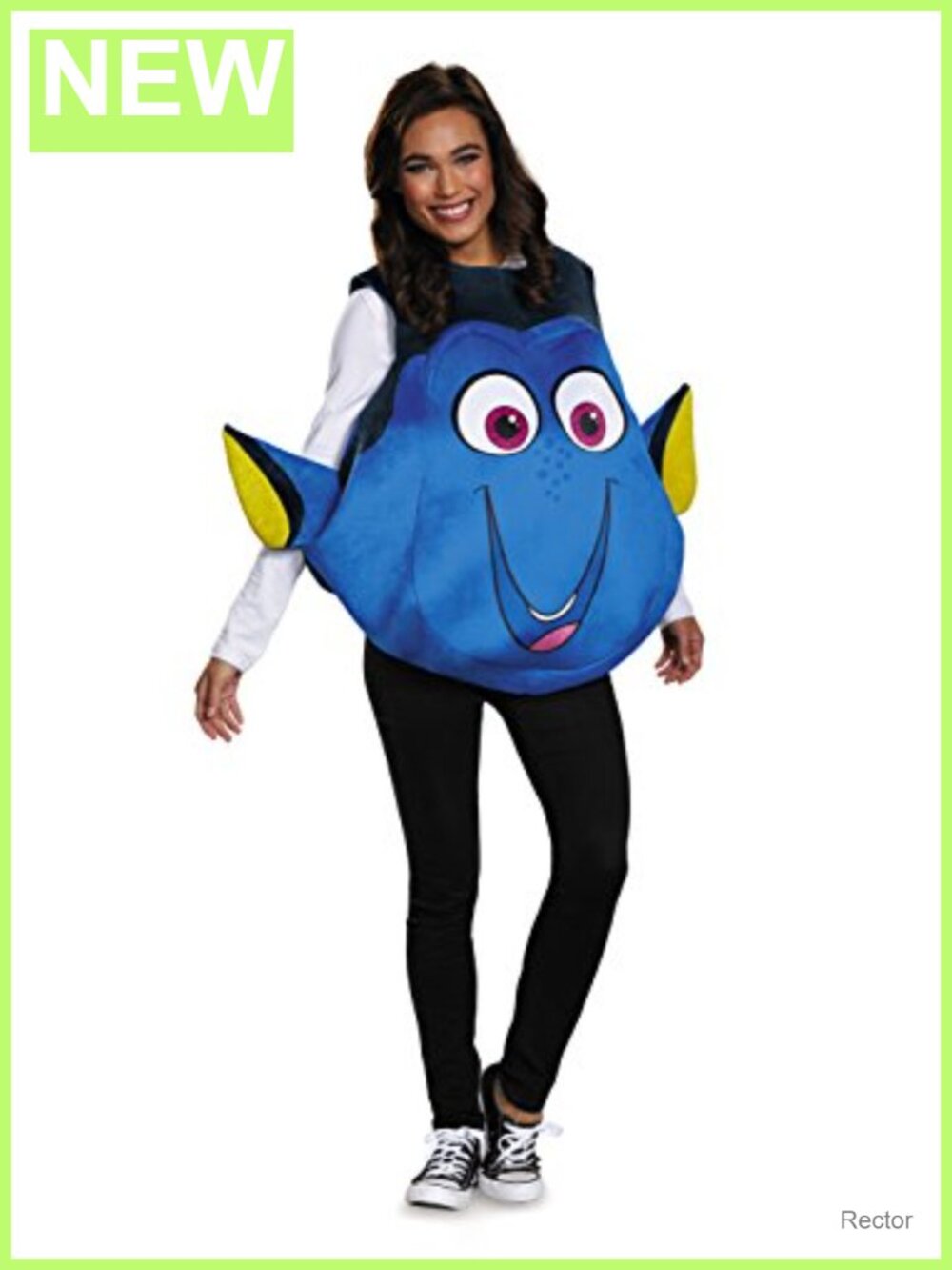 Women's Finding Dory Dory Costume Adult 3-D Tunic Fins Tail Halloween